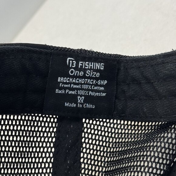 13 Fishing Camo Trucker Hat Snapback Cap Mesh Back Curved Brim Adjustable OSFM - Picture 11 of 11